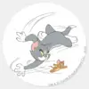 Tom And Jerry Chase Turn Classic Round Sticker