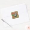 Tom And Jerry Delivering Gifts In A Sleigh Square Sticker