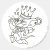 Tom And Jerry King Jerry Classic Round Sticker