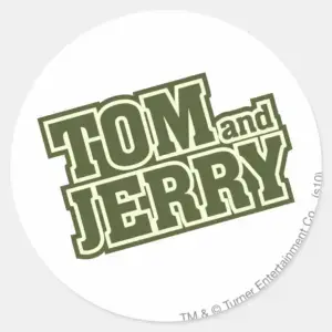 Tom And Jerry Logo 3 Classic Round Sticker