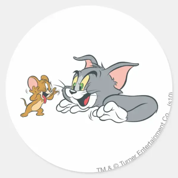 Tom_and_Jerry_Make_Faces_Classic_Round_Sticker_1 Tom And Jerry Make Faces Classic Round Sticker
