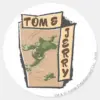 Tom And Jerry On A Tan Couch Classic Round Sticker