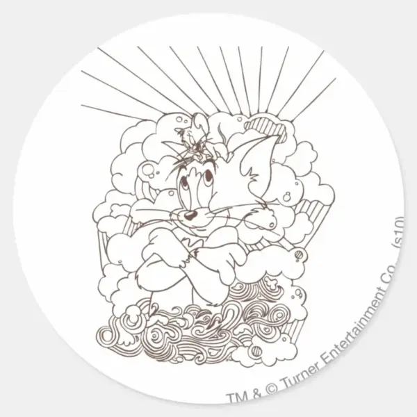 Tom_and_Jerry_Outline_Classic_Round_Sticker_1 Tom And Jerry Outline Classic Round Sticker