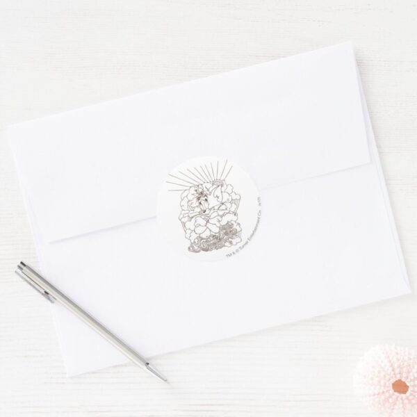 Tom_and_Jerry_Outline_Classic_Round_Sticker_3 Tom And Jerry Outline Classic Round Sticker