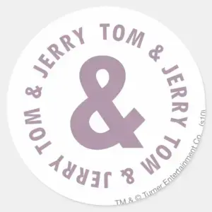 Tom And Jerry Round Logo 10 Classic Round Sticker