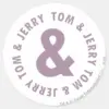 Tom And Jerry Round Logo 10 Classic Round Sticker
