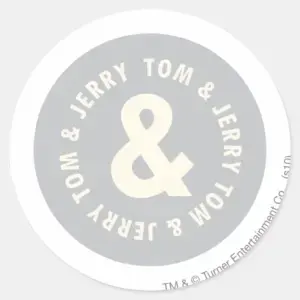 Tom And Jerry Round Logo 1 Classic Round Sticker