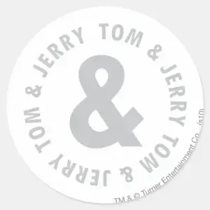 Tom And Jerry Round Logo 2 Classic Round Sticker