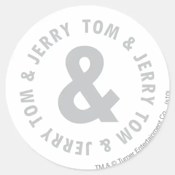 Tom_and_Jerry_Round_Logo_2_Classic_Round_Sticker_1 Tom And Jerry Round Logo 2 Classic Round Sticker