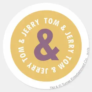 Tom And Jerry Round Logo 3 Classic Round Sticker