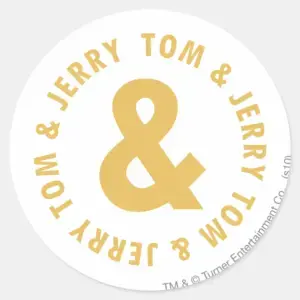 Tom And Jerry Round Logo 4 Classic Round Sticker
