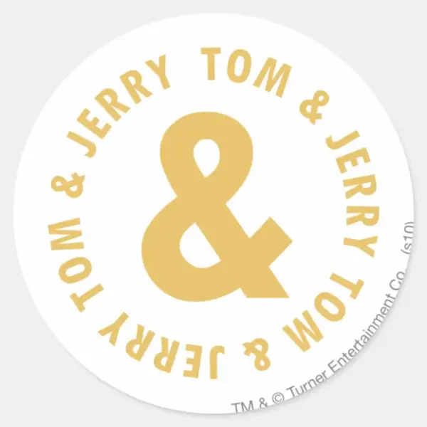 Tom_and_Jerry_Round_Logo_4_Classic_Round_Sticker_1 Tom And Jerry Round Logo 4 Classic Round Sticker