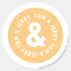 Tom And Jerry Round Logo 5 Classic Round Sticker