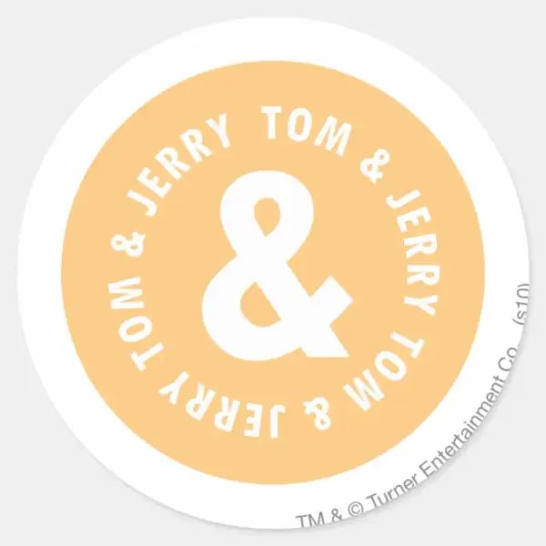 Tom And Jerry Round Logo 5 Classic Round Sticker