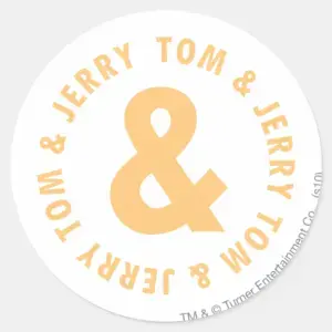 Tom And Jerry Round Logo 6 Classic Round Sticker