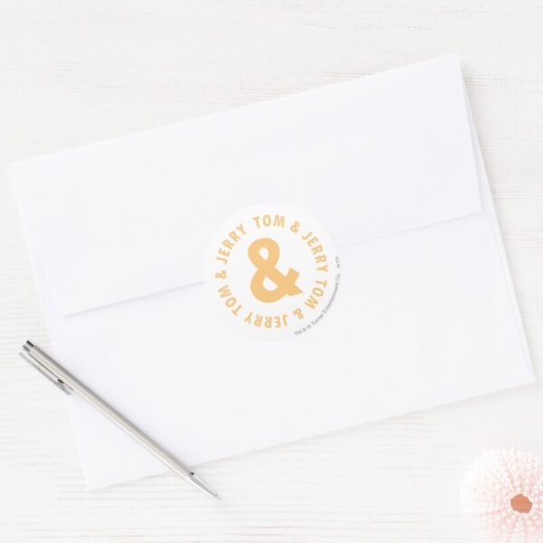 Tom And Jerry Round Logo 6 Classic Round Sticker