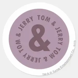 Tom And Jerry Round Logo 7 Classic Round Sticker