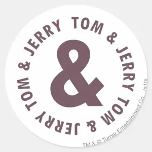 Tom And Jerry Round Logo 8 Classic Round Sticker