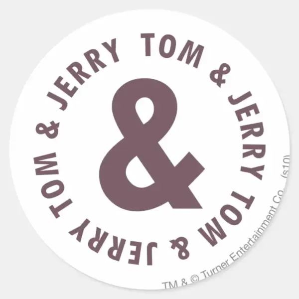 Tom_and_Jerry_Round_Logo_8_Classic_Round_Sticker_1 Tom And Jerry Round Logo 8 Classic Round Sticker