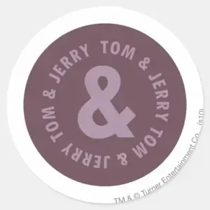 Tom And Jerry Round Logo 9 Classic Round Sticker