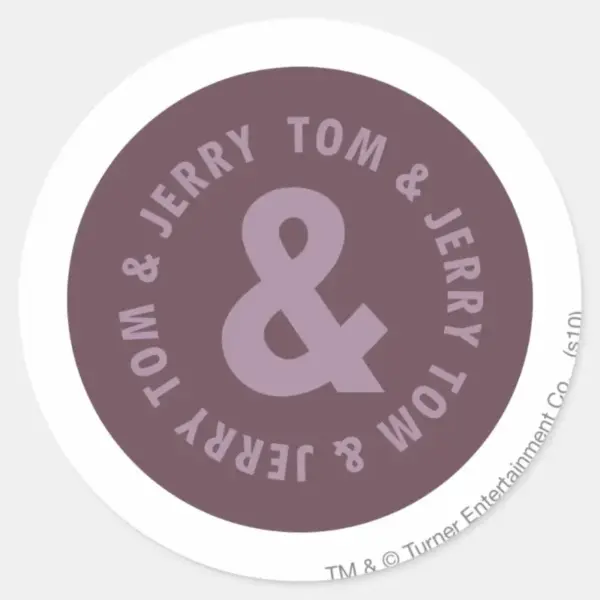 Tom_and_Jerry_Round_Logo_9_Classic_Round_Sticker_1 Tom And Jerry Round Logo 9 Classic Round Sticker