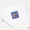 Tom And Jerry Santas By The Tree Square Sticker