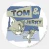 Tom And Jerry Scaredey Mouse Classic Round Sticker
