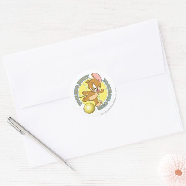 Tom And Jerry Soccer Football 4 Classic Round Sticker