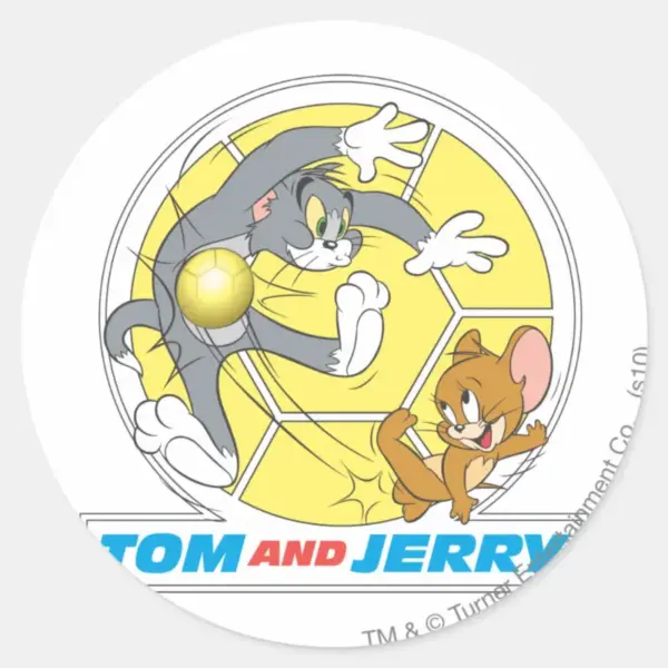 Tom_and_Jerry_Soccer_(Football)_8_Classic_Round_Sticker_1 Tom And Jerry Soccer Football 8 Classic Round Sticker