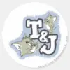 Tom_and_Jerry_T&J_Logo_Classic_Round_Sticker_1 Tom And Jerry TJ Logo Classic Round Sticker