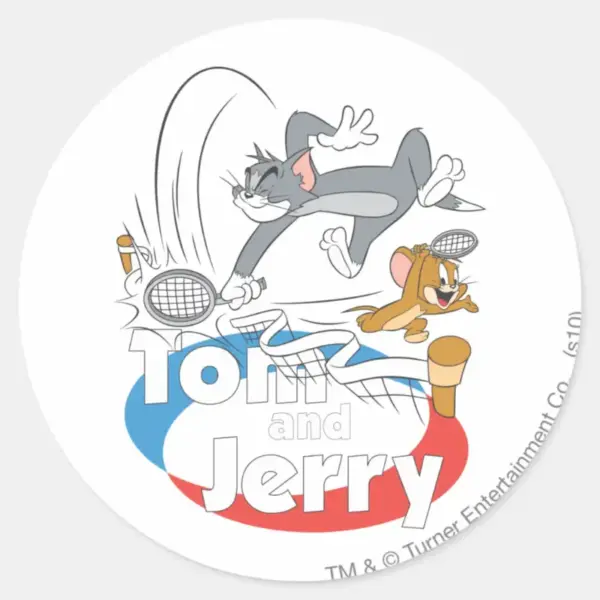 Tom_and_Jerry_Tennis_Stars_7_Classic_Round_Sticker_1 Tom And Jerry Tennis Stars 7 Classic Round Sticker