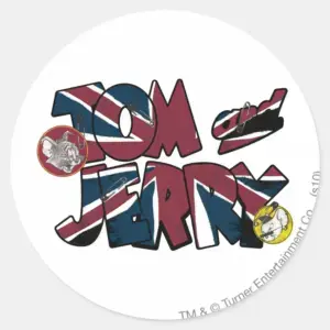 Tom And Jerry UK Overload 2 Classic Round Sticker 1