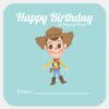 Toy Story Woody A Gift From Birthday Square Sticker
