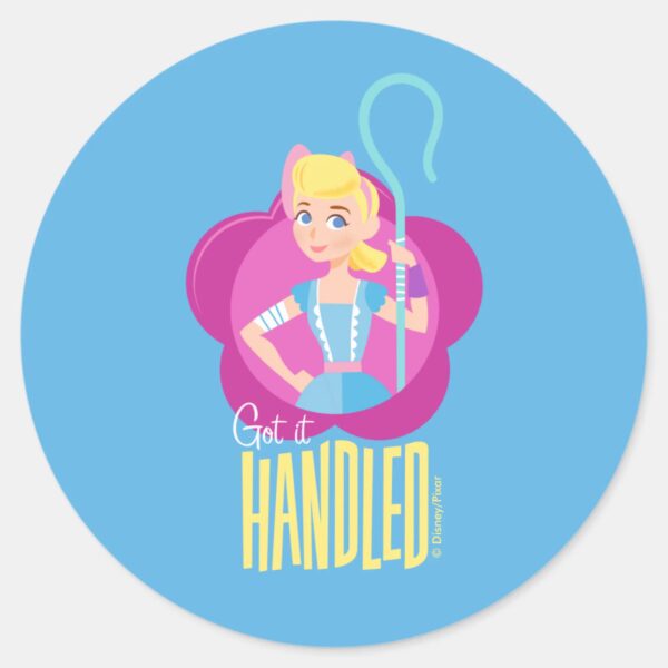 Toy_Story_4___Bo_Peep__Got_It_Handled__Classic_Round_Sticker_1 Toy Story 4 Bo Peep Got It Handled Classic Round Sticker