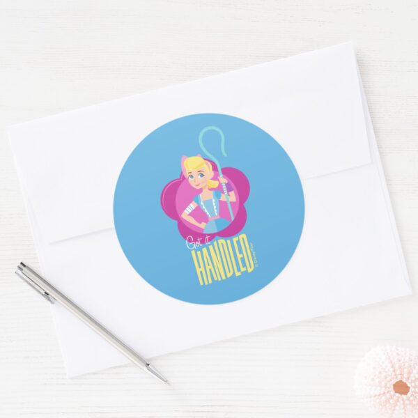 Toy_Story_4___Bo_Peep__Got_It_Handled__Classic_Round_Sticker_3 Toy Story 4 Bo Peep Got It Handled Classic Round Sticker