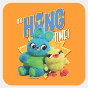 Toy Story 4 Bunny Ducky Its Hang Time Square Sticker