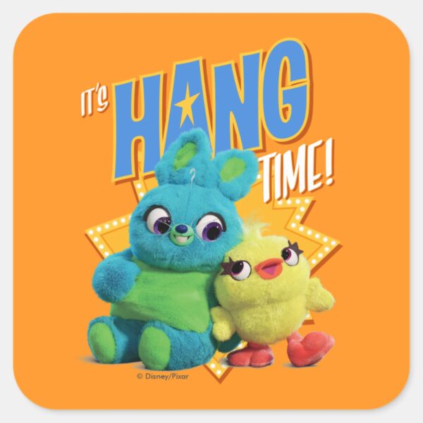 Toy_Story_4___Bunny_&_Ducky__It's_Hang_Time__Square_Sticker_1 Toy Story 4 Bunny Ducky Its Hang Time Square Sticker