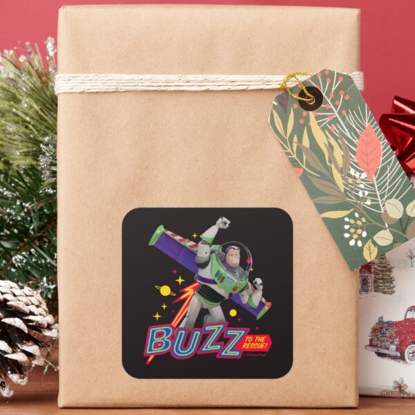 Toy Story 4 Buzz To The Rescue Square Sticker