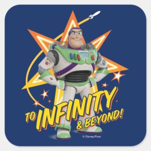 Toy Story 4 Buzz To Infinity Beyond Stars Square Sticker