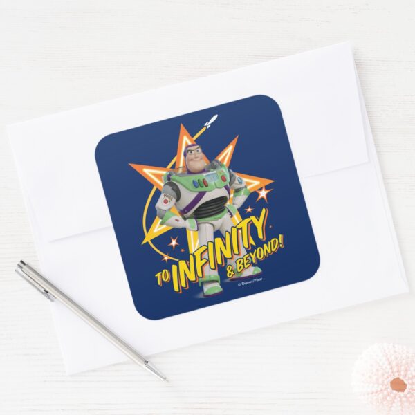 Toy Story 4 Buzz To Infinity Beyond Stars Square Sticker