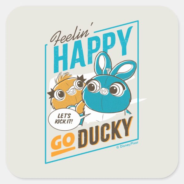 Toy Story 4 Feelin Happy Go Ducky Square Sticker