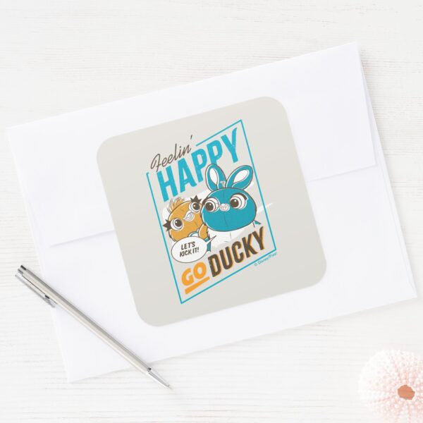 Toy Story 4 Feelin Happy Go Ducky Square Sticker