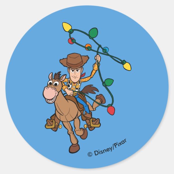 Toy Story 4 Forky Candy Cane Classic Round Sticker