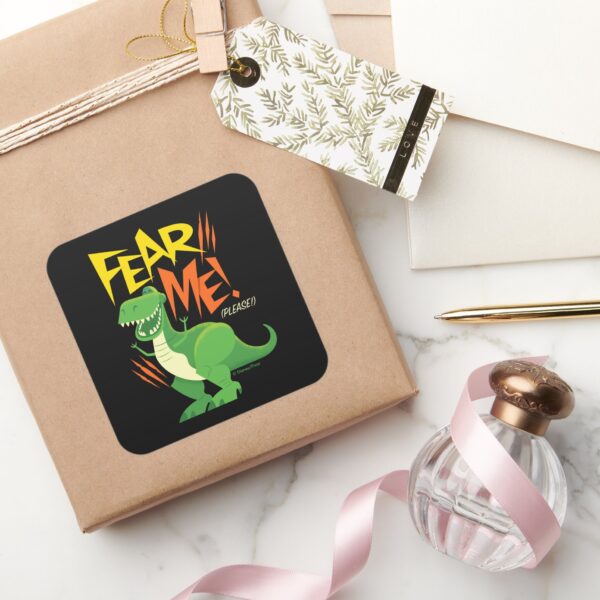 Toy Story 4 Rex Fear Me Square Sticker