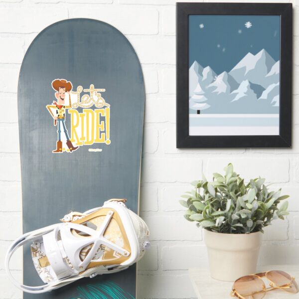 Toy Story 4 Woody Illustration Lets Ride Sticker