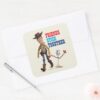 Toy Story 4 Woody Forky Walking Together Square Sticker