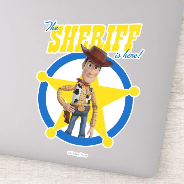 Toy Story 4 Woody The Sheriff Is Here Sticker