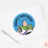 Toy Story Buzz Lightyear Happy Birthday Classic Round Sticker