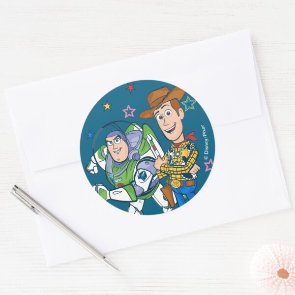 Toy_Story___Buzz_&_Woody_Classic_Round_Sticker_3 Toy Story Buzz Woody Classic Round Sticker