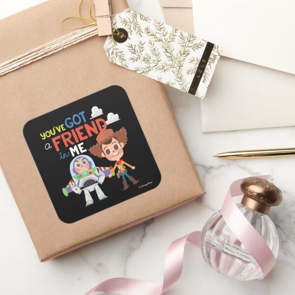 Toy_Story___Buzz_and_Woody_Cartoon_Square_Sticker_5 Toy Story Buzz And Woody Cartoon Square Sticker